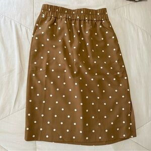 Polka dot midi skirt with pockets
